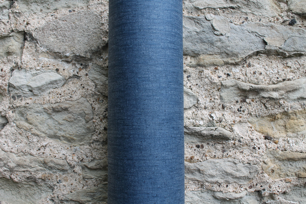 Coated linen tablecloth - Denim