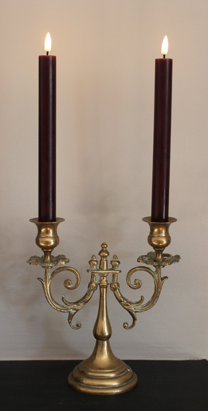 24cm Dinner Candle in Bourgogne - Pack of two