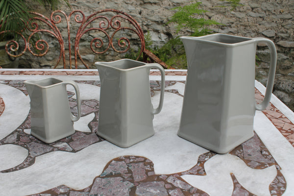 Ceramic Jug Three in a Set - Taupe (Grey Putty)