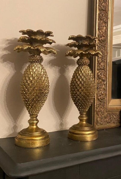 Candle Holder Pineapple Gold Large