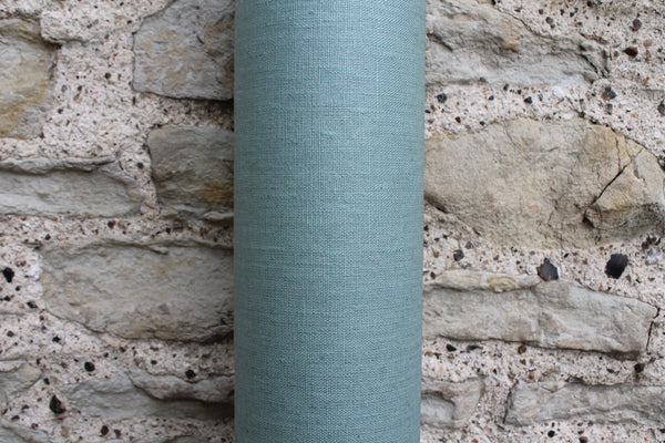 Coated linen tablecloth - Aqua