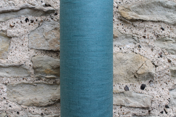Coated linen tablecloth - Turquoise