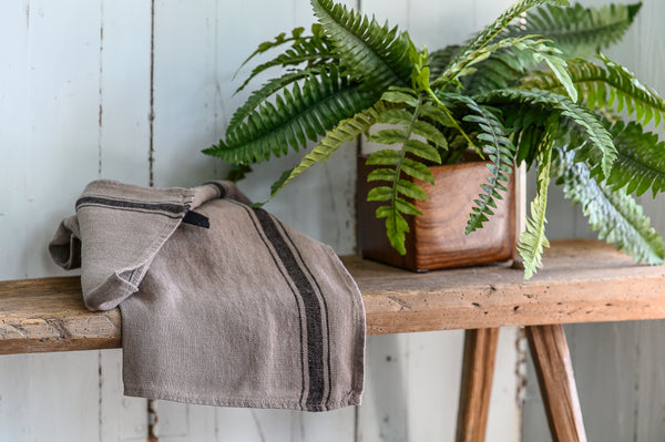 100% Linen Teatowel - Olbia Mocha