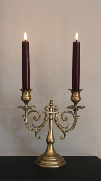 15cm Dinner Candle in Bourgogne - Pack of two