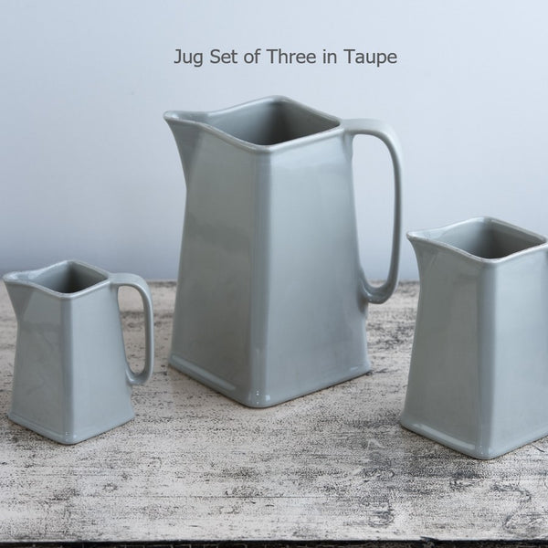 Ceramic Jug Three in a Set - Mink