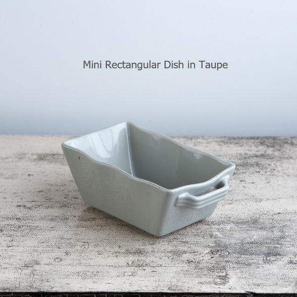 Ceramic Ovenware Dish - Mini Rectangular Mink
