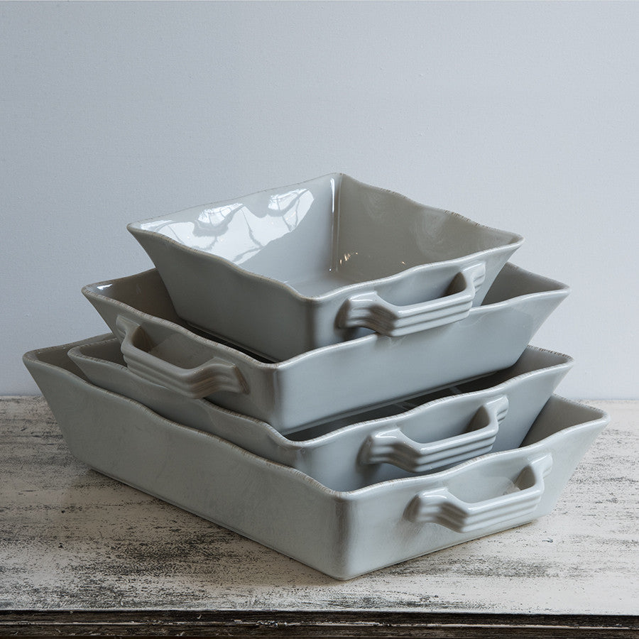 Ceramic Ovenware Dishes - Set of Four in Taupe