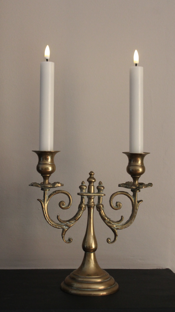 15cm Dinner Candle in Cream - Pack of two