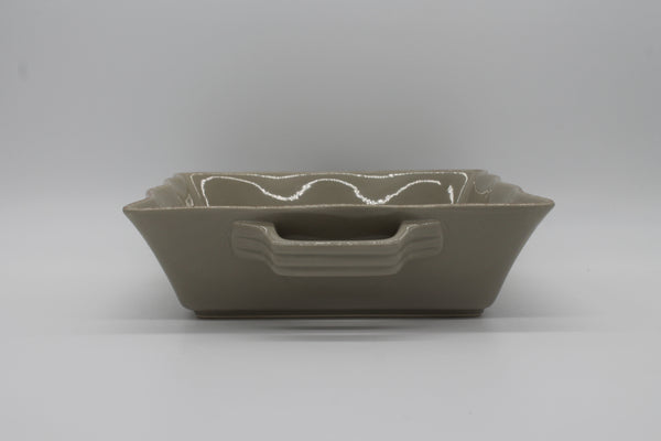 Ceramic Ovenware Dish - Large Square Rustic Taupe