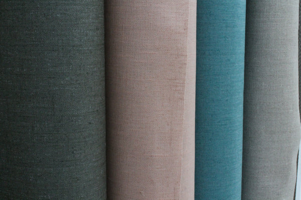 Coated linen tablecloth - Turquoise