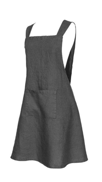 100% Linen Apron - Granite