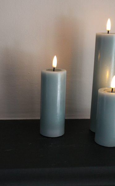 Pillar Candle in Salvie - 12.5cm long by 5cm wide