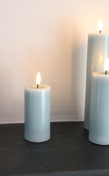 Pillar Candle in Salvie - 10cm long by 5cm wide
