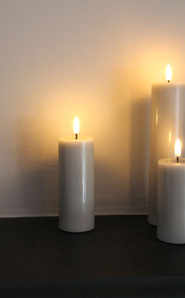 Pillar Candle in Sand - 12.5cm long by 5cm wide