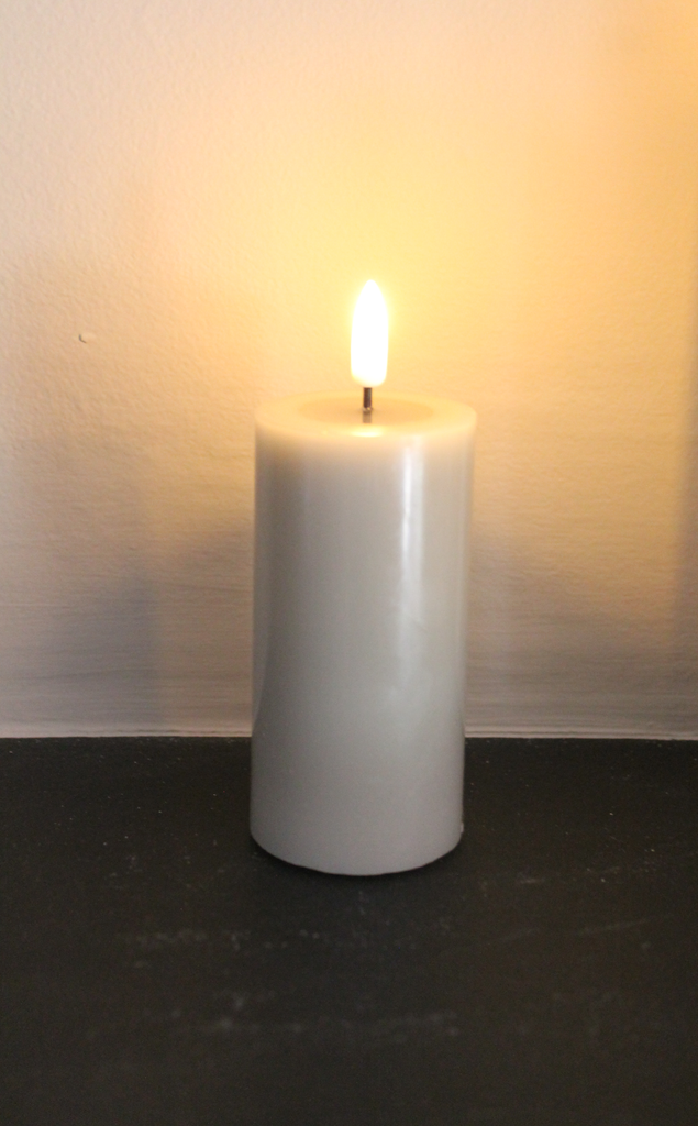 Pillar Candle in Sand - 10cm long by 5cm wide