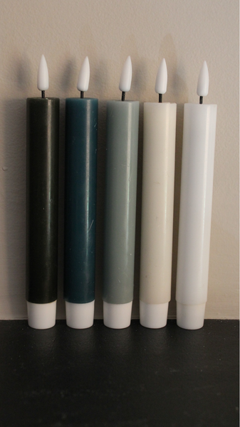 15cm Dinner Candle in Petroleum - Pack of two