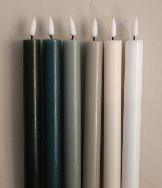 24cm Dinner Candle in Salvie - Pack of two