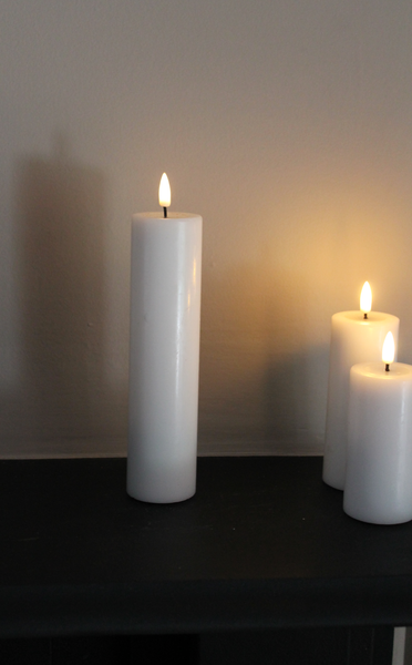 Pillar Candle in White - 20cm long by 5cm wide