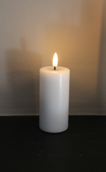 Pillar Candle in White - 10cm long by 5cm wide