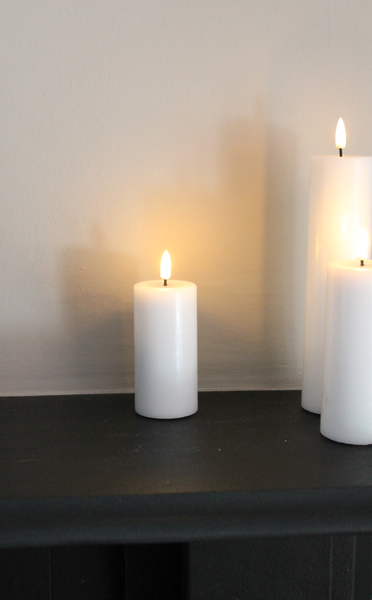Pillar Candle in White - 10cm long by 5cm wide